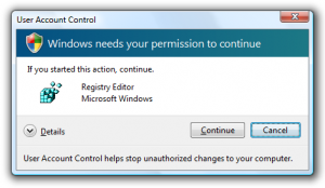 Windows UAC Notification